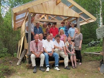 Liiteri on tehty " Rio Limpio tekniikalla"  - kuvassa Rio LImpio kesäkokous Villa Marjalassa. (www.riolimpio.info)